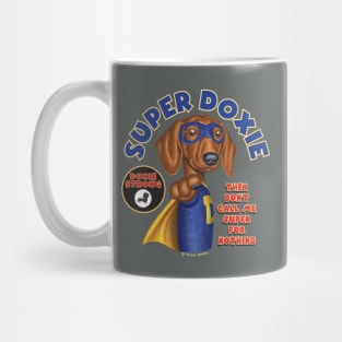 Doxie cool super hero Dachshund Super Hero with mask classic t shirt Mug